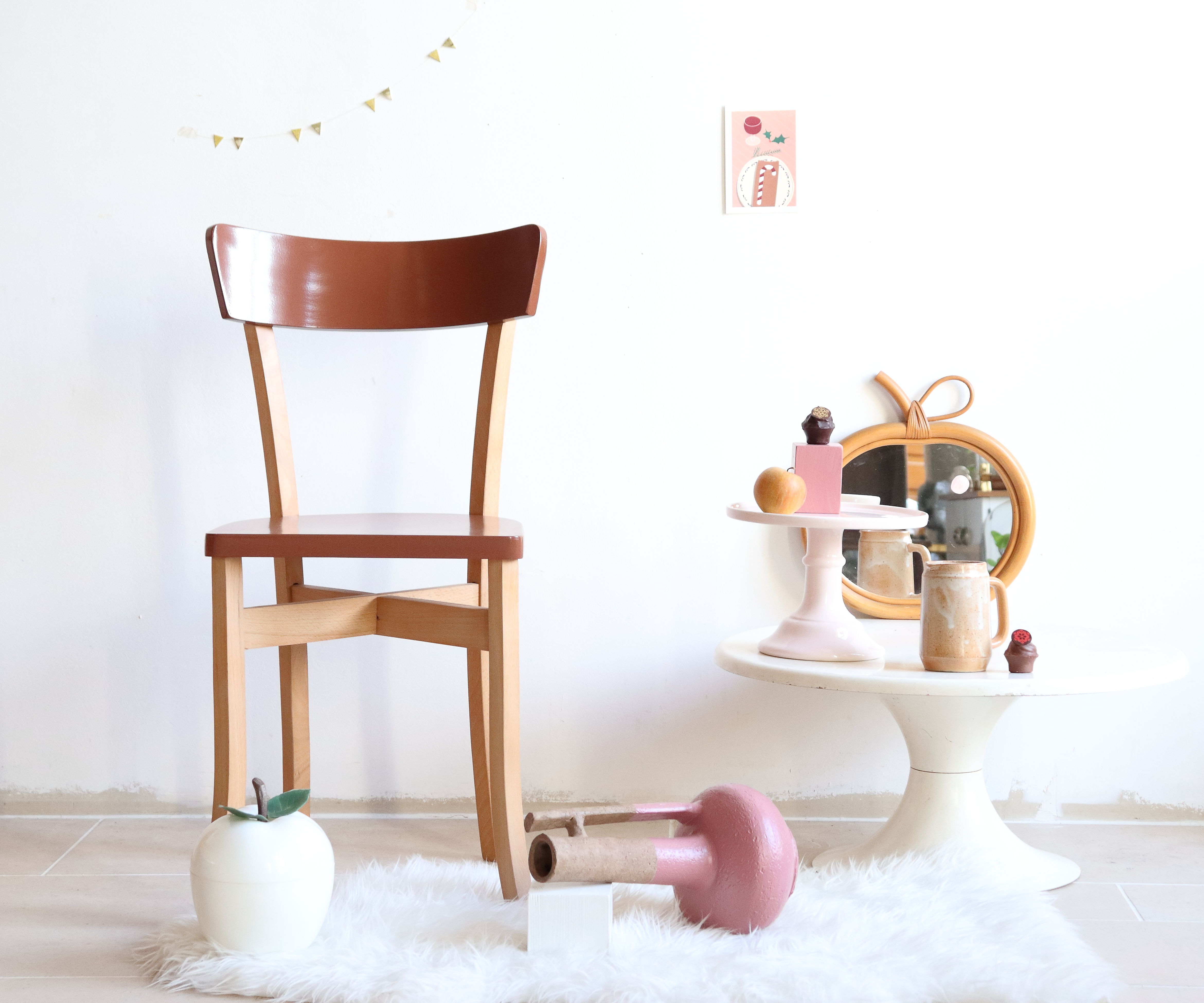 Vintage wooden bistro chair