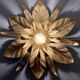 Vintage wall light in gold metal