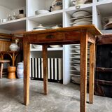 Fischel children's chair in curved wood and desk with 1 drawer