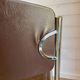 6 chrome sled armchairs Soudexvinyl brown vintage Skaï 70s