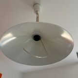 Set of 2 white metal pendant lights