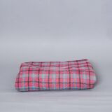 Kantha Sari Bedspread, Hand Embroidered Recycled Cotton Tartan