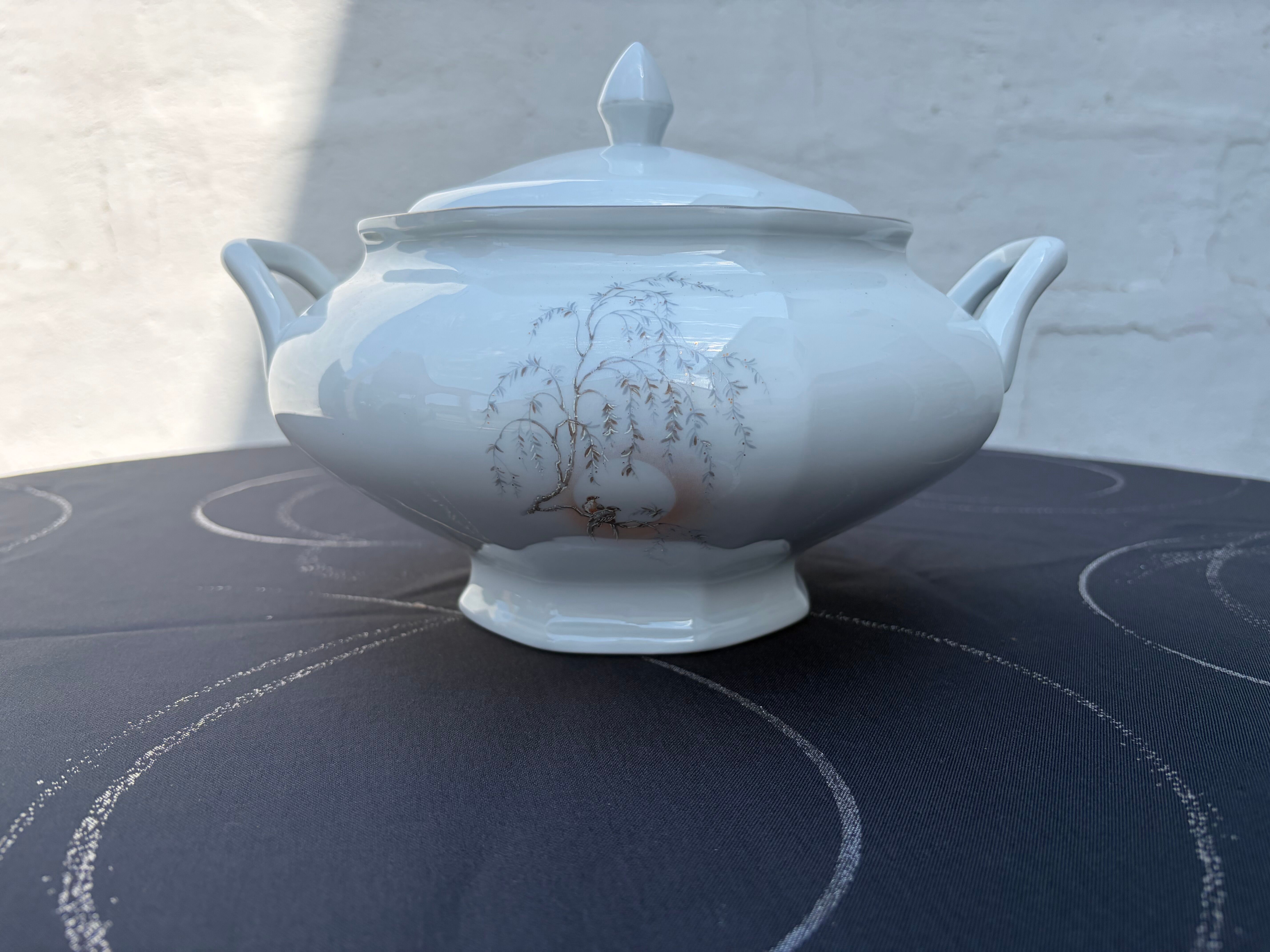Soup tureen in Sologne porcelain