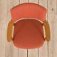 Erik Kirkegaard Oak desk chair in new pale red  wool upholstery.