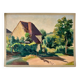 Oil painting on canvas "House and greenery" no. 55