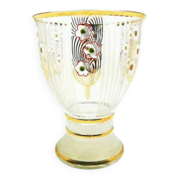 Vase moderne du milieu du siècle, en verre, Kamenický Šenov, Tchécoslovaquie, années 1950