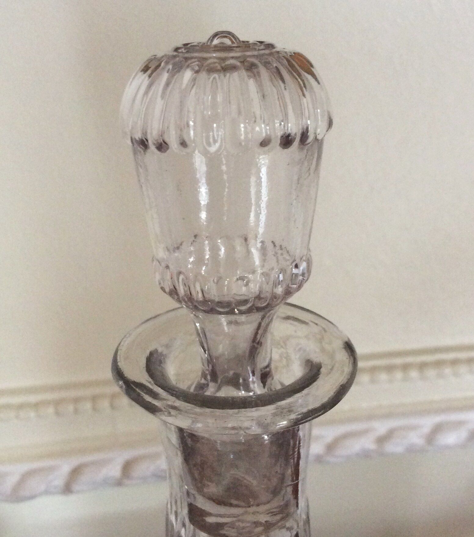 Carafe verre trèfle "porte bonheur"
