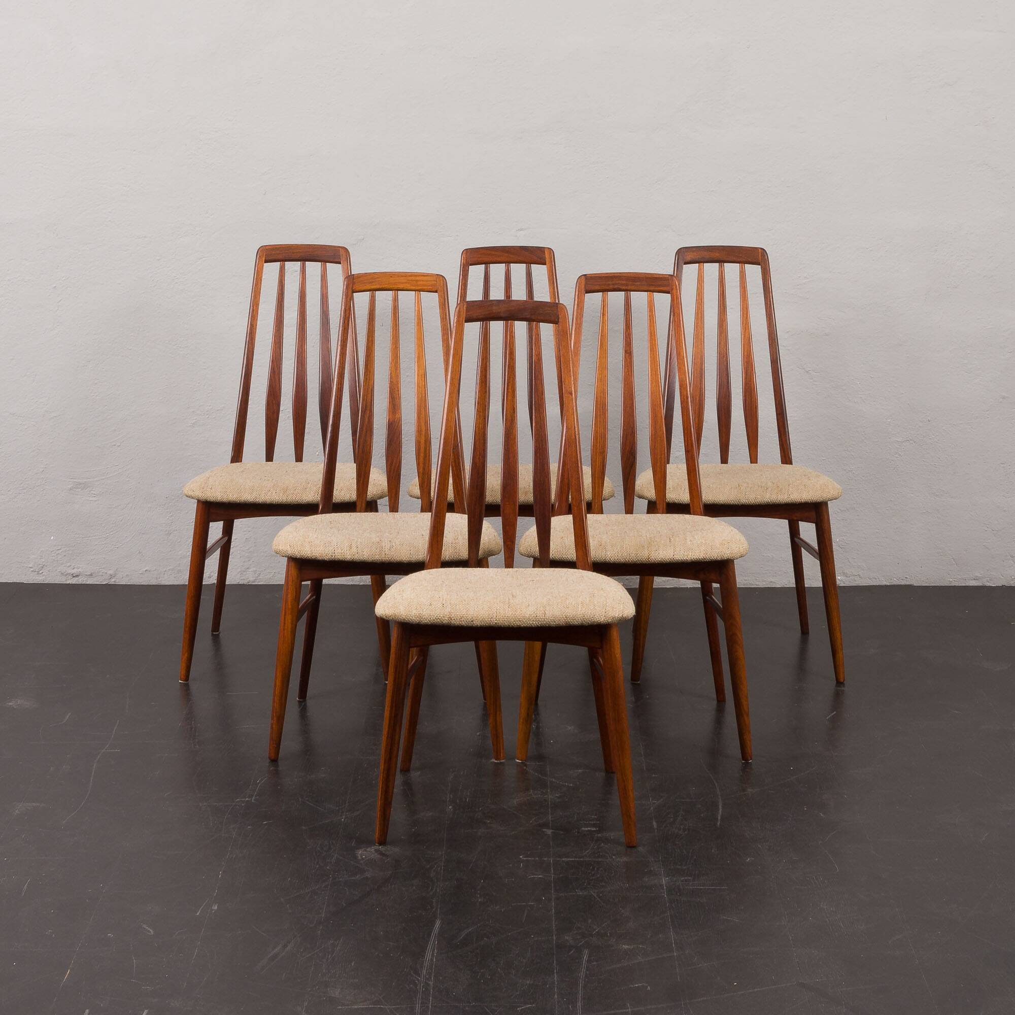 Danish Rosewood Eva Dining Chairs by Niels Koefoed for Koefoeds Hornslet