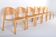 Set de 6 chaises vintage en bois thermoformé
