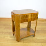 Art Deco walnut pedestal table 1930