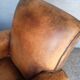 Club leather armchair art deco period 1940