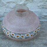 Art Deco vase in frosted glass with daisy frieze pattern