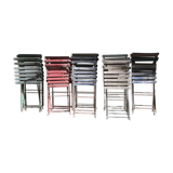 Lot de 15 chaises de bistrot anciennes