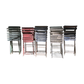 Lot de 15 chaises de bistrot anciennes