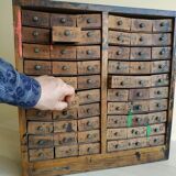 Small craft furniture, 60 drawers, circa 1950