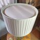 Brass lamp with pleated shade