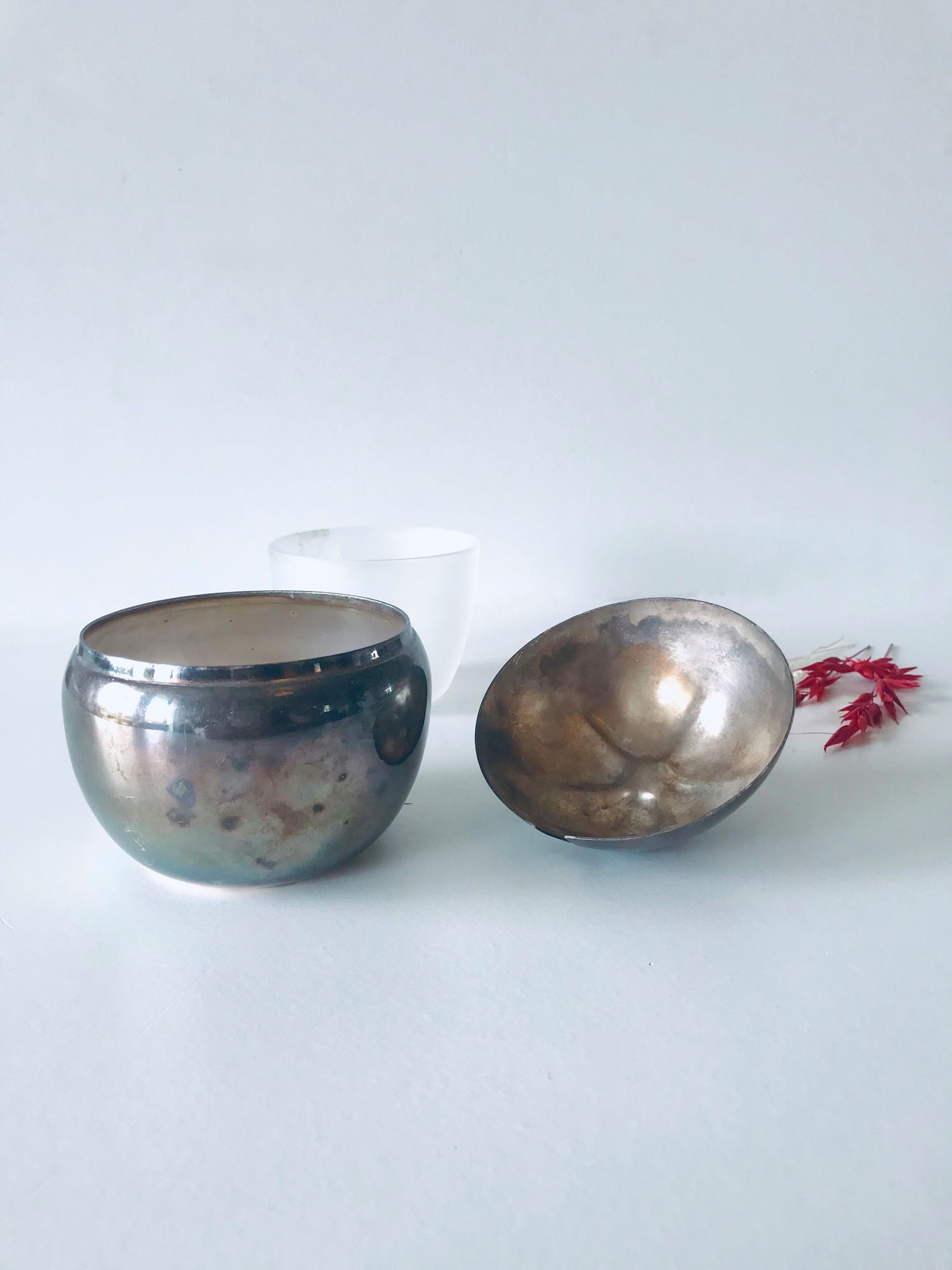 Small bonbonnière Apple in silver