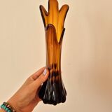 Organic blown glass vase