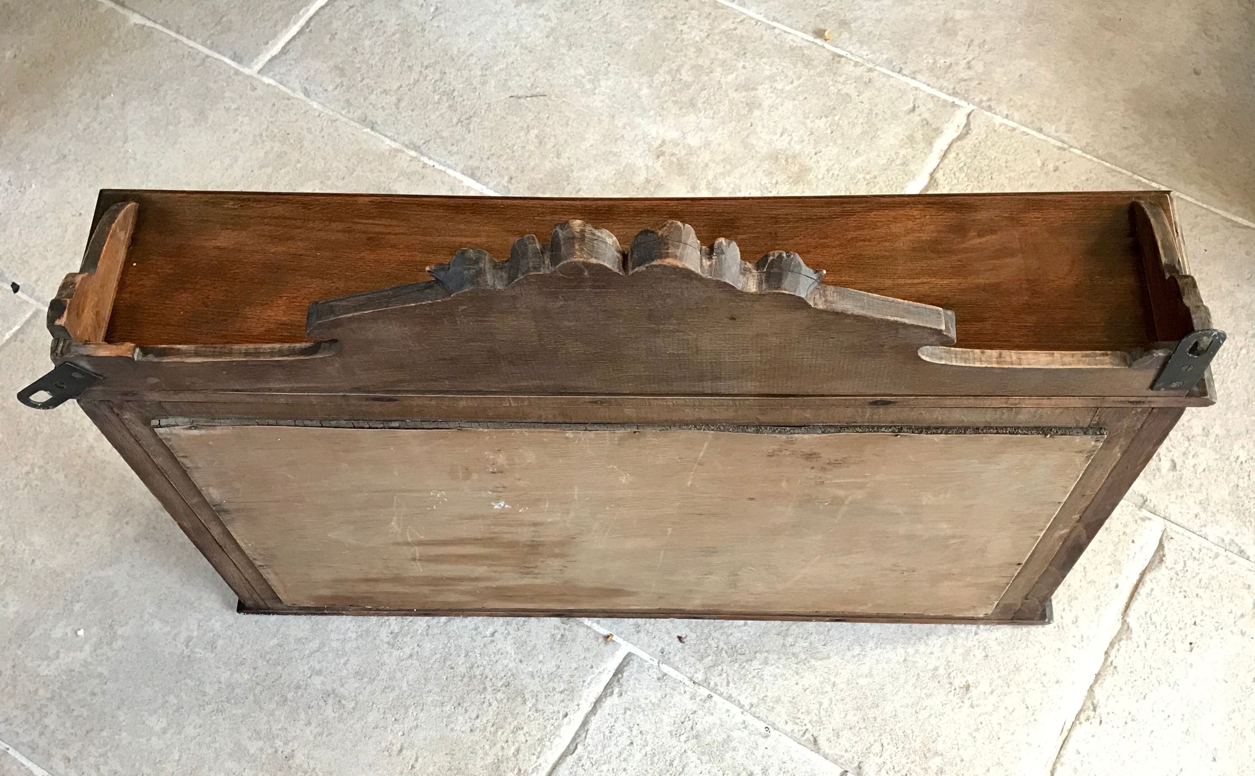 Old wall mirror shelf