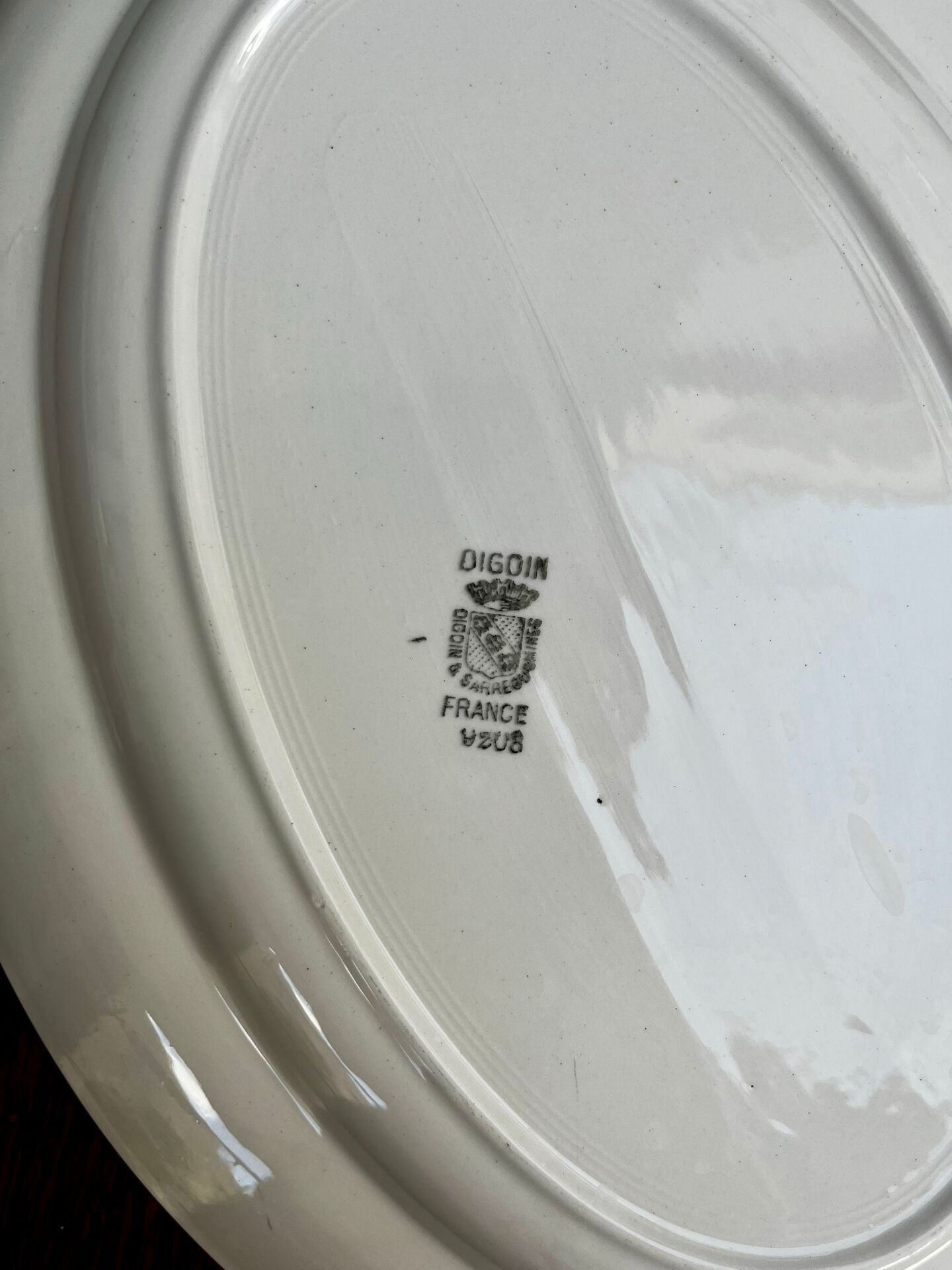 Lot de 2 plats ovales Digoin Sarreguemines en faïence