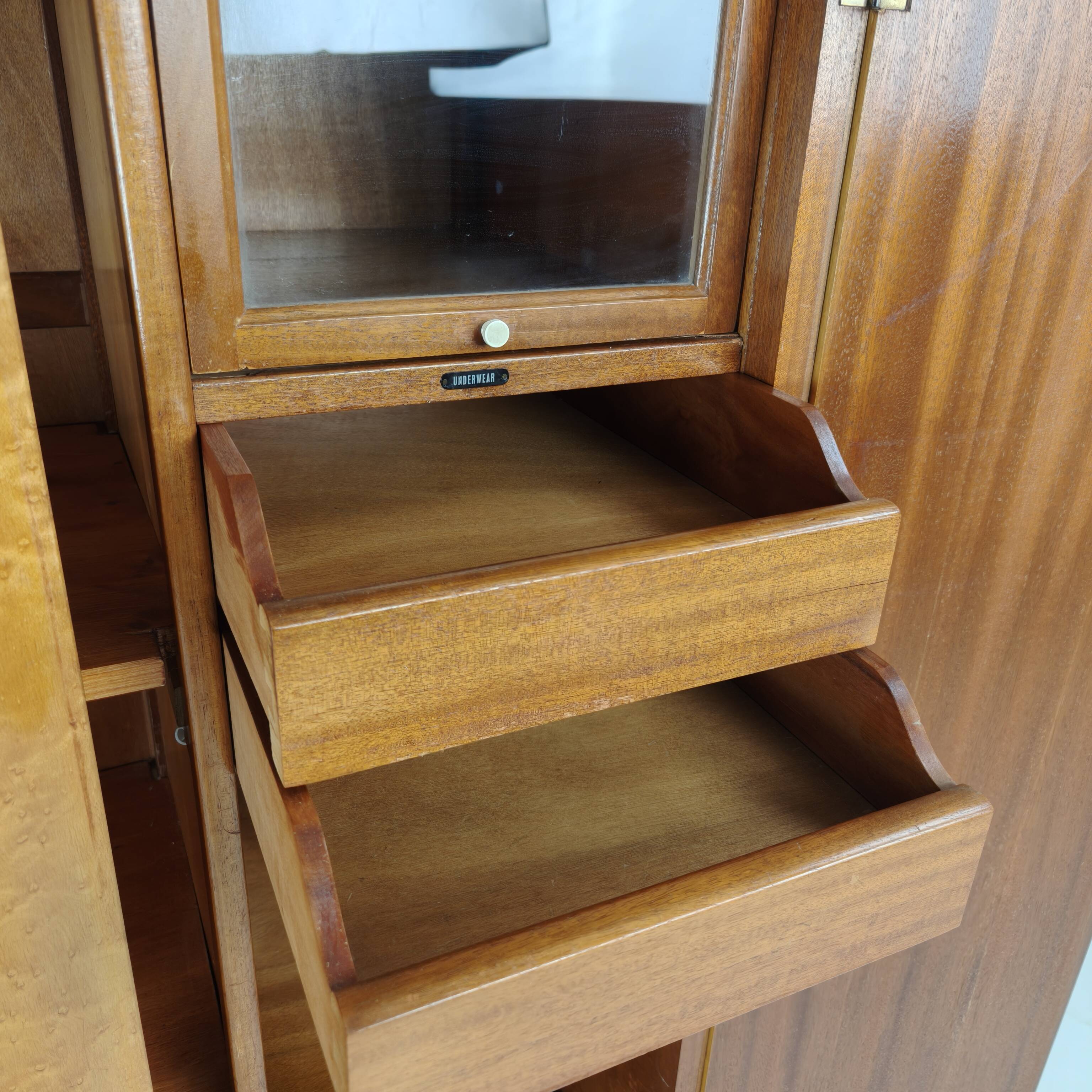 English Art Deco Gentleman’s Wardrobe by Wrighton Furniture