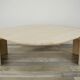 Coffee table in Italian travertine years 70