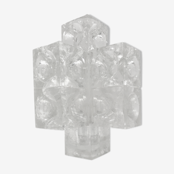 Lampe en cubes de verre cinétique années 70