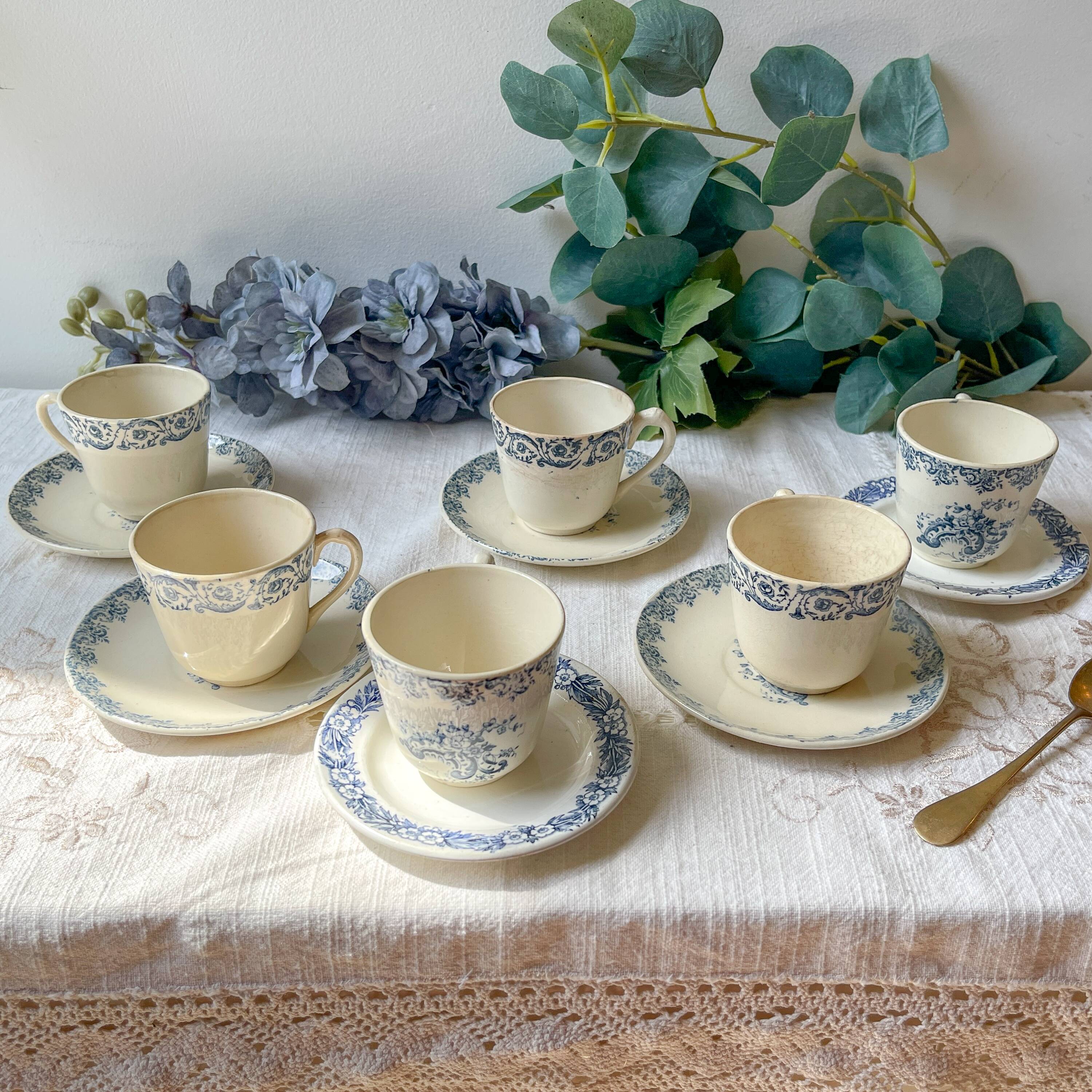 Coffee service in Gien earthenware Terre de fer