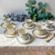 Coffee service in Gien earthenware Terre de fer