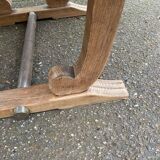 Restored Art Deco dining table in solid oak, 1940
