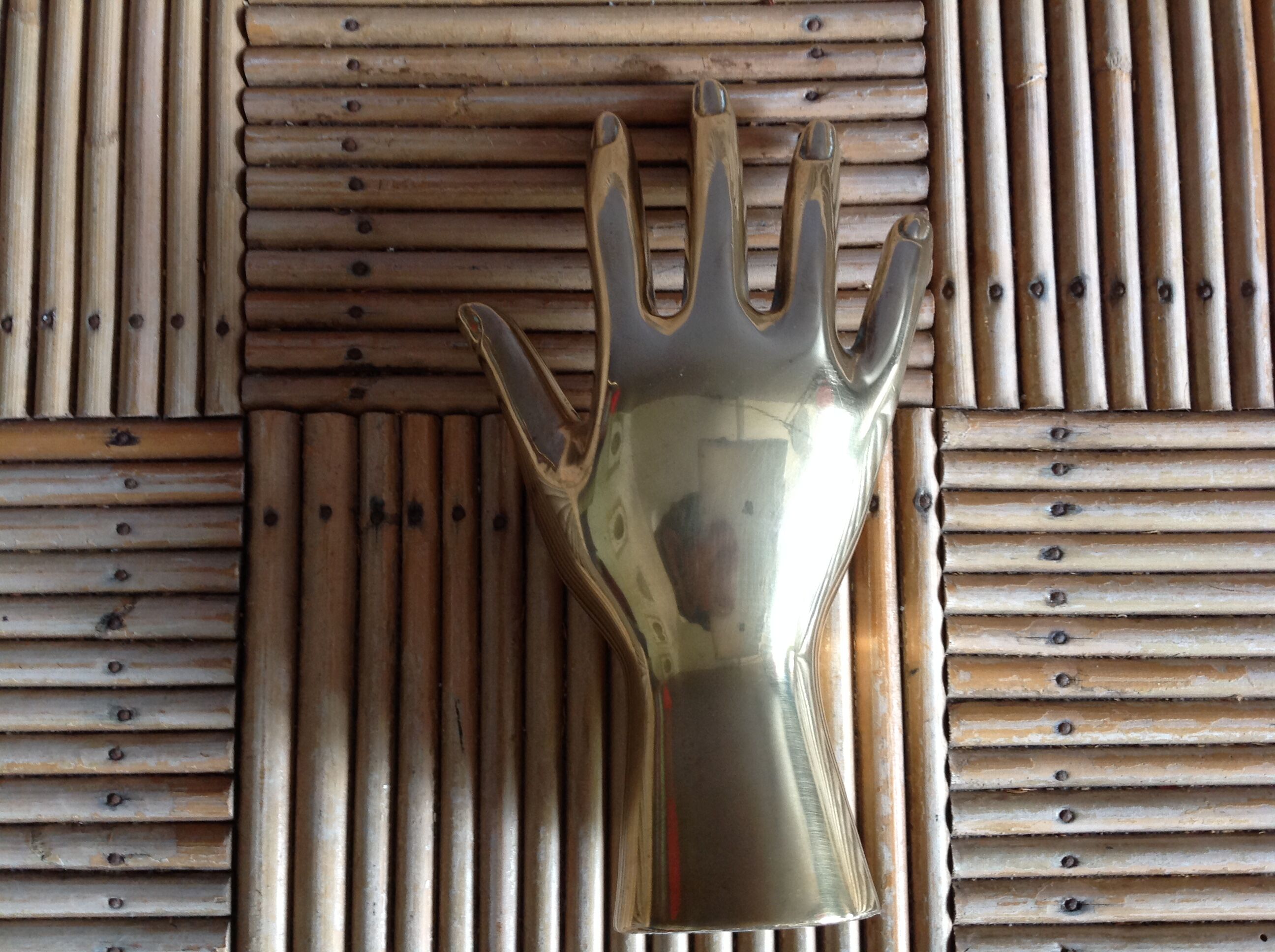 Vintage brass hand