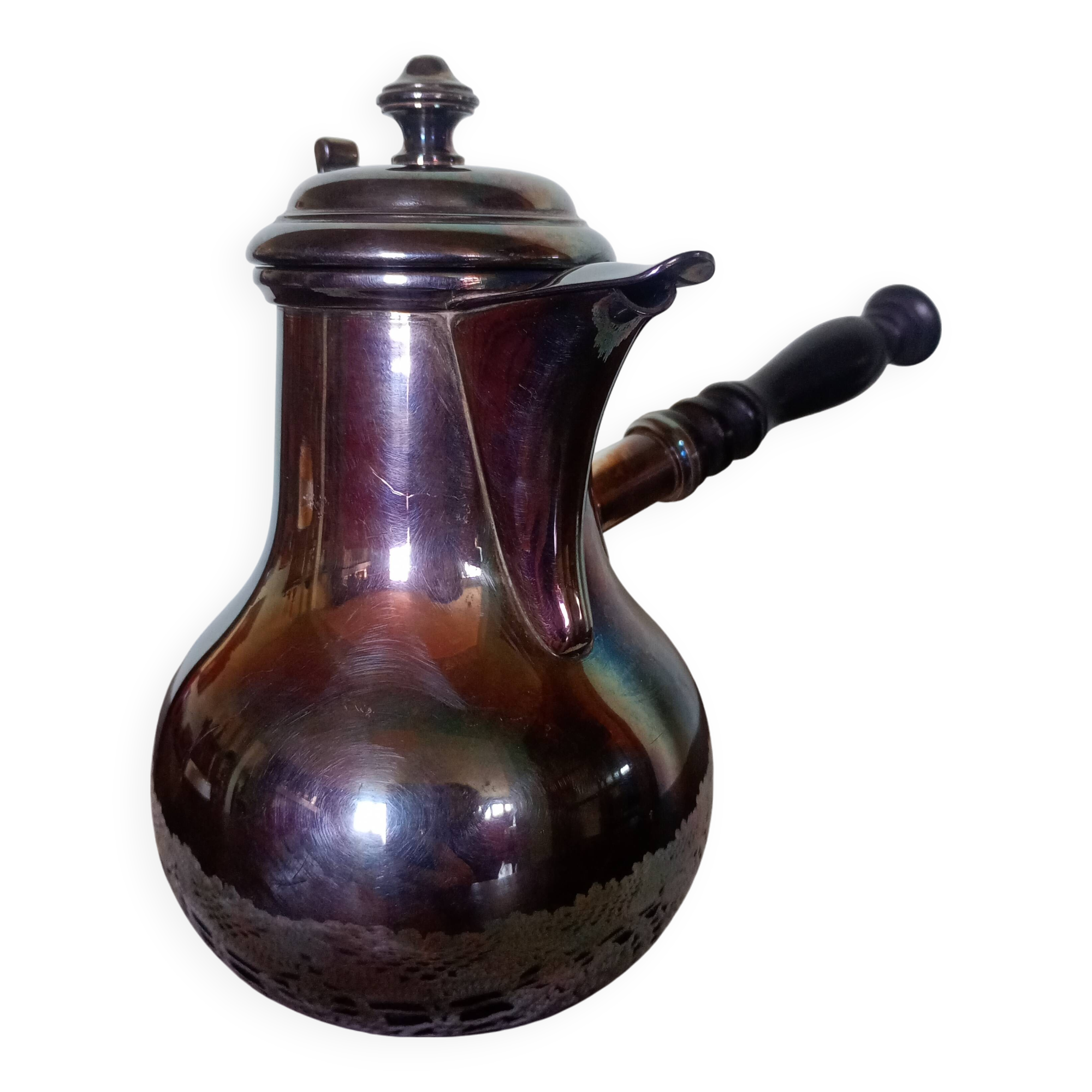 Christofle Gallia collection - Chocolate maker - blackened wooden handle