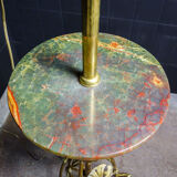Art nouveau floor lamp with alabaster top - gold