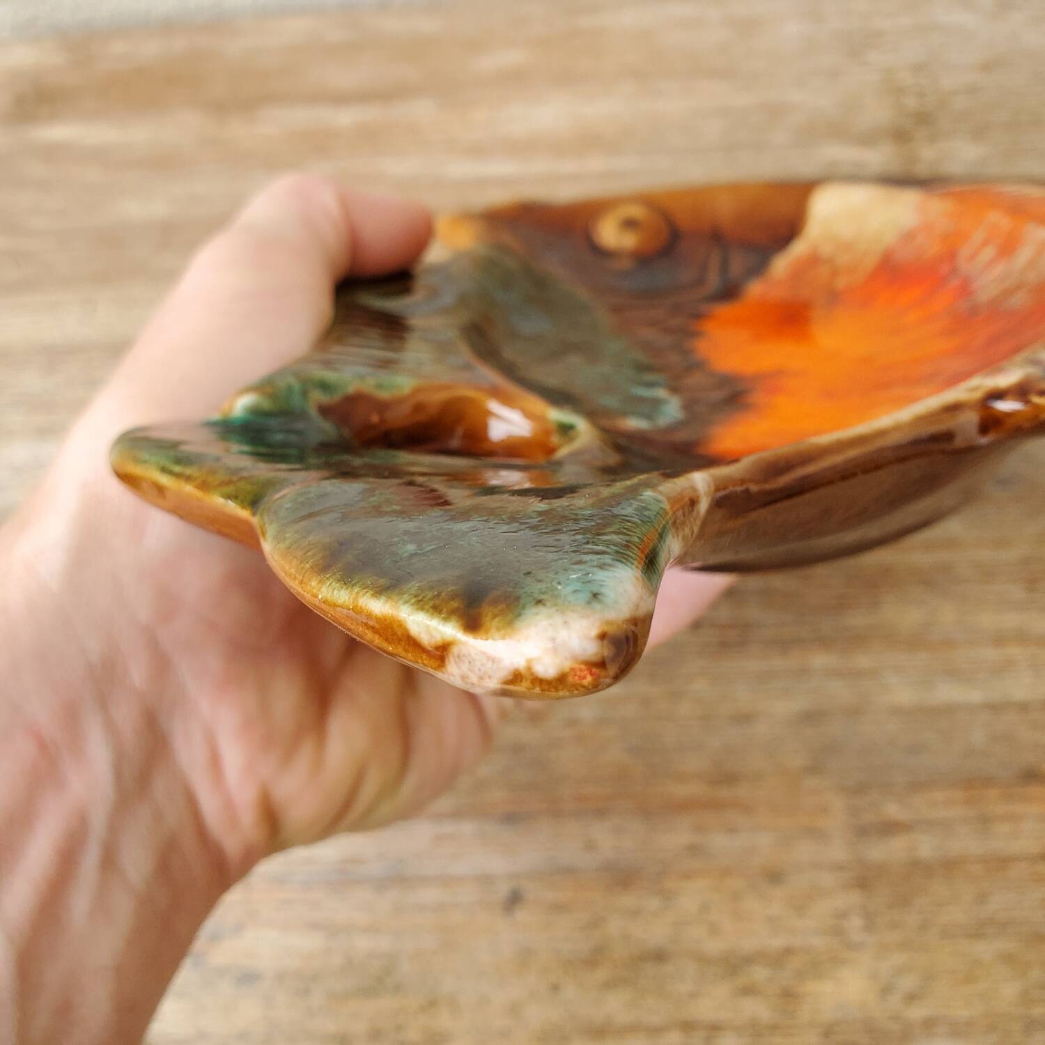 Vintage ceramic fish pocket