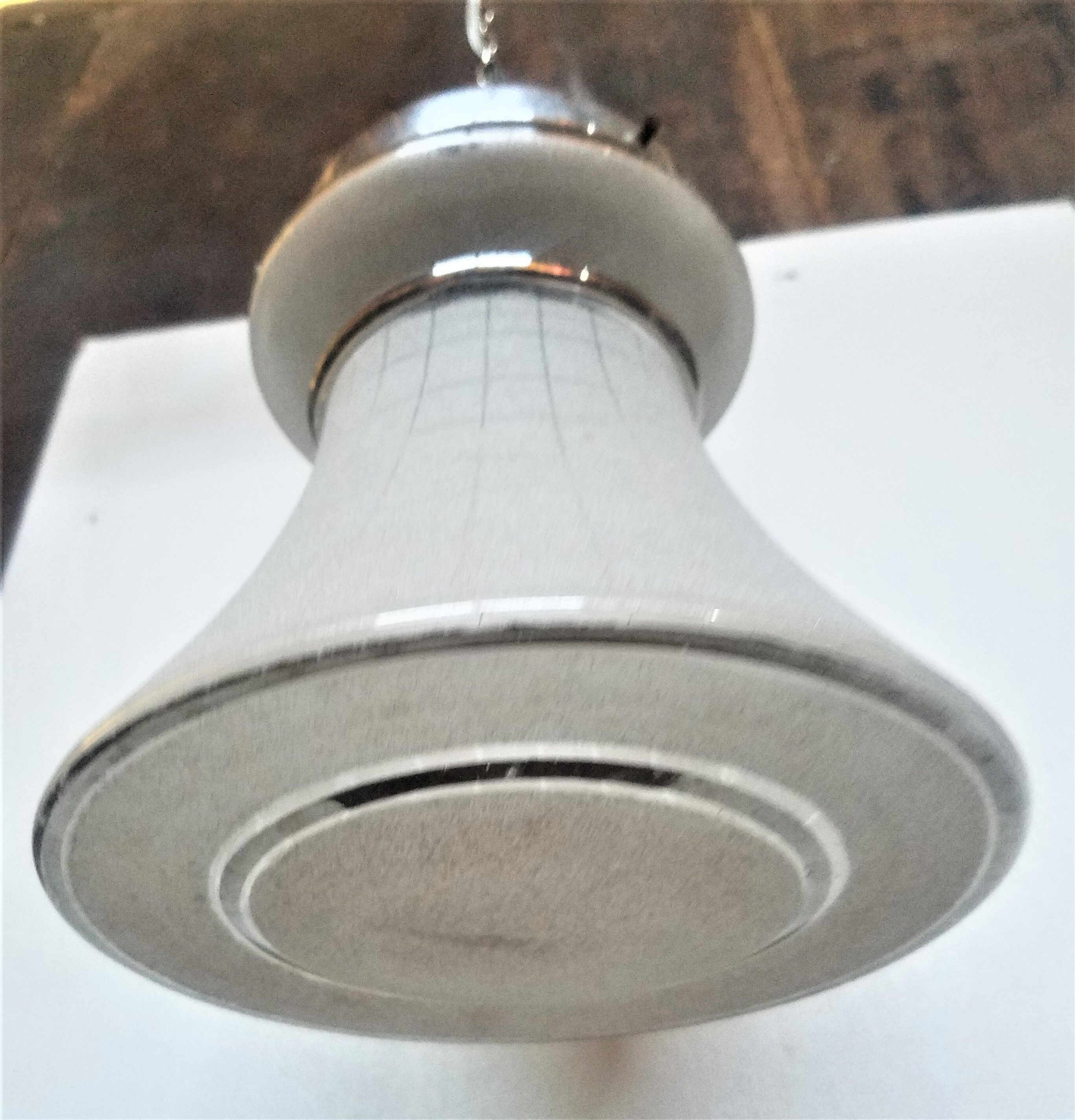 Sixties frosted glass hanging lamp