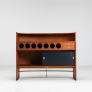 Erik Buch boomerang dry bar set in teak Dyrlund Denmark 1960
