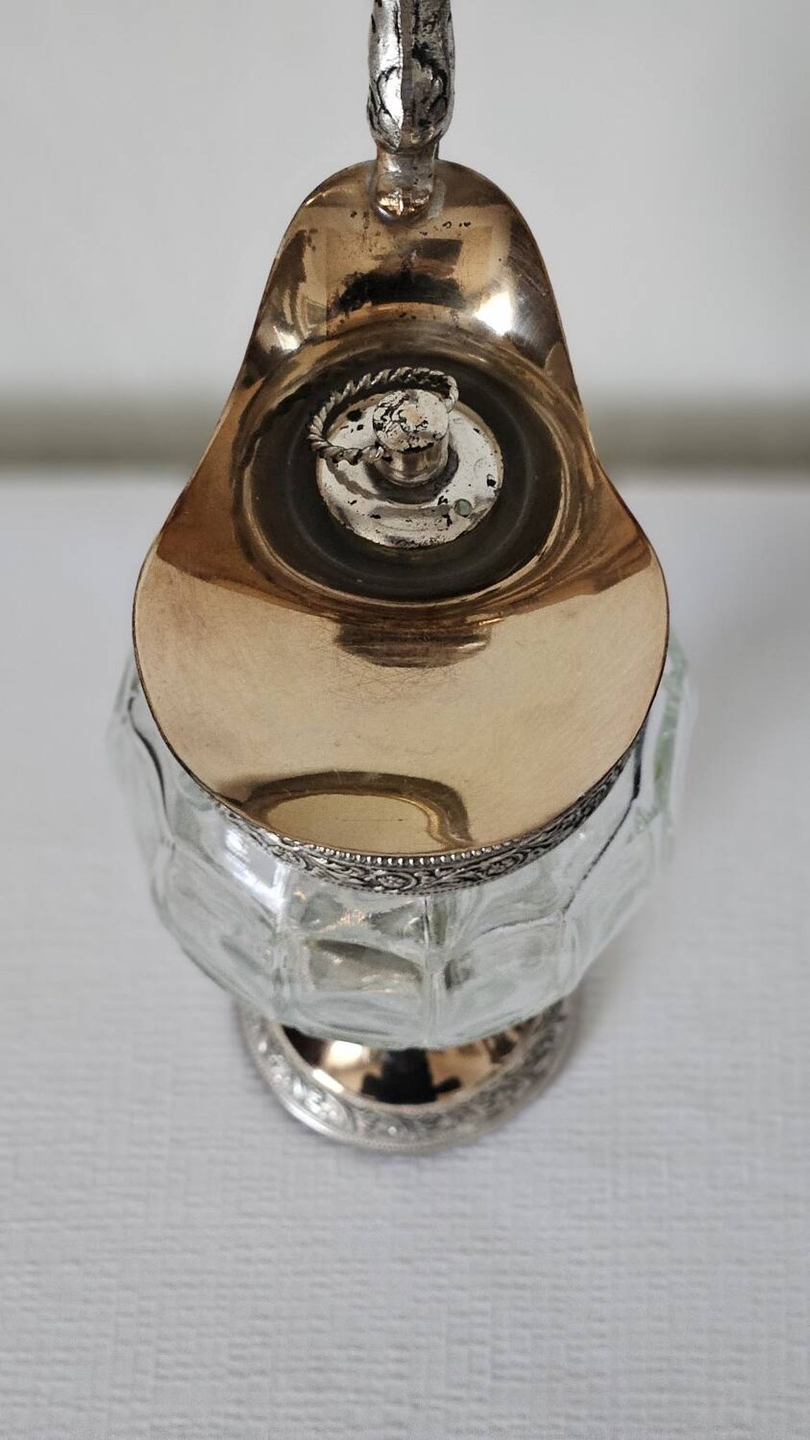 Carafe Italienne métal argenté vintage