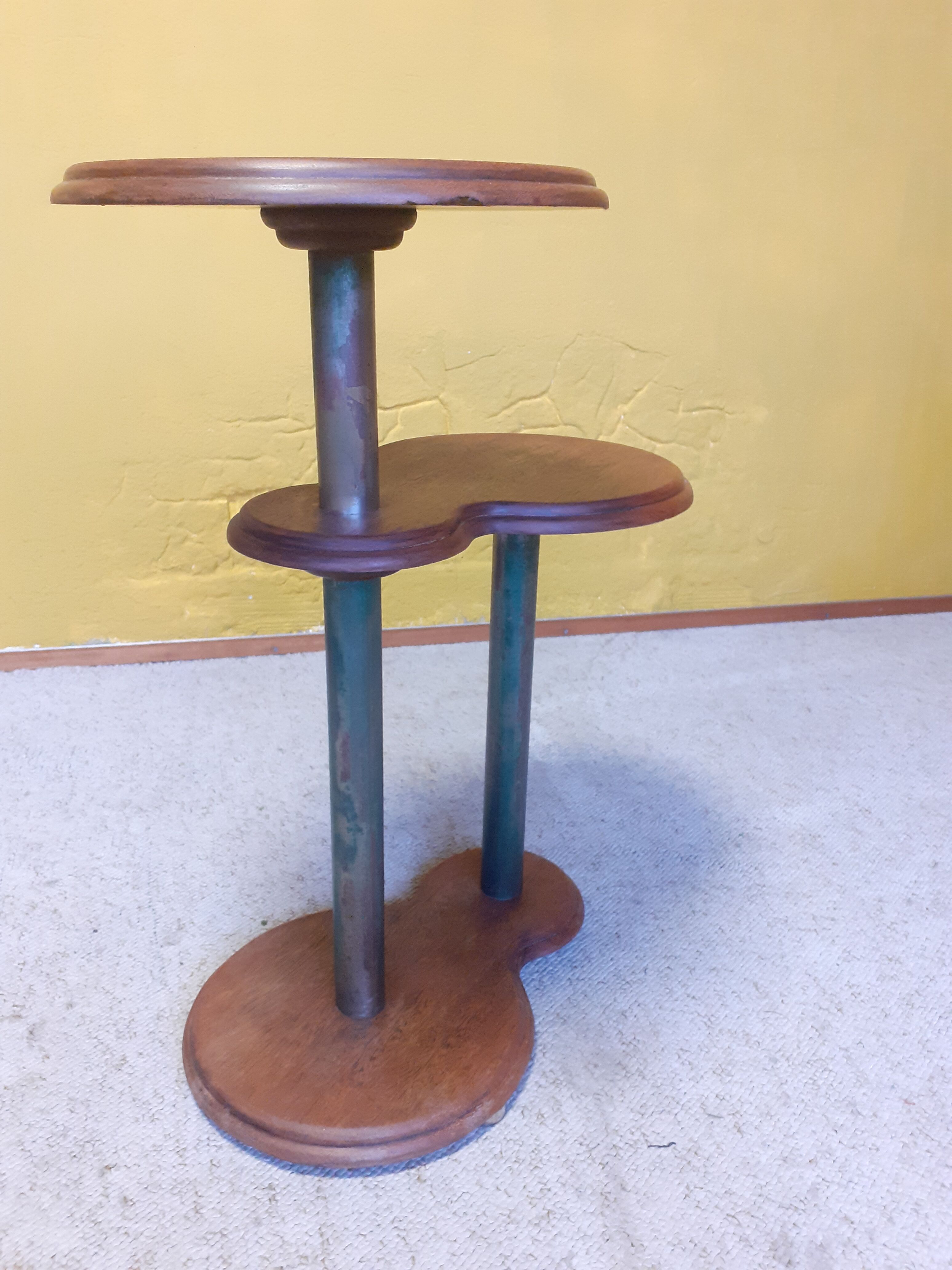 Shelf - old plant door, oak and metal