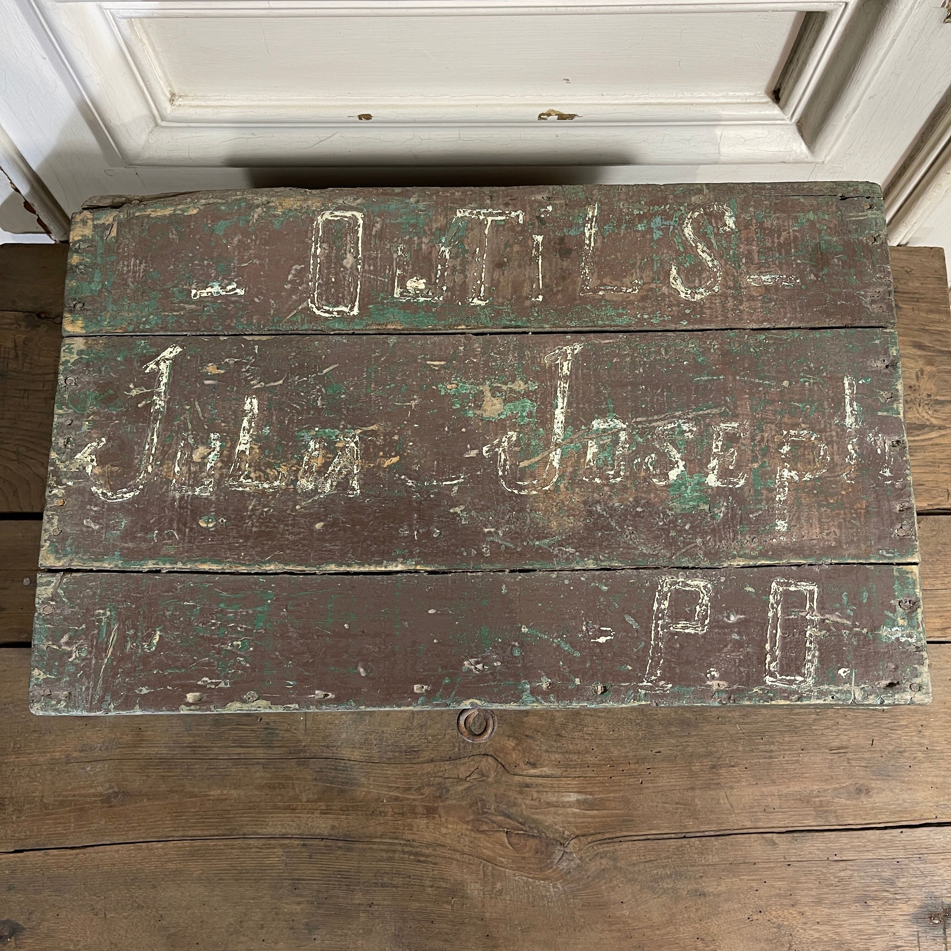 Old wooden tool box