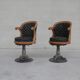Paire de chaises de bureau pivotantes antiques 'Captain’s'