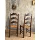 Paire de chaises en paille