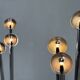 Paire de rares lampadaires chromés de Jules Dewaele