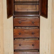 Paire de commodes hautes anciennes Castle Howard 1840 en bois dur