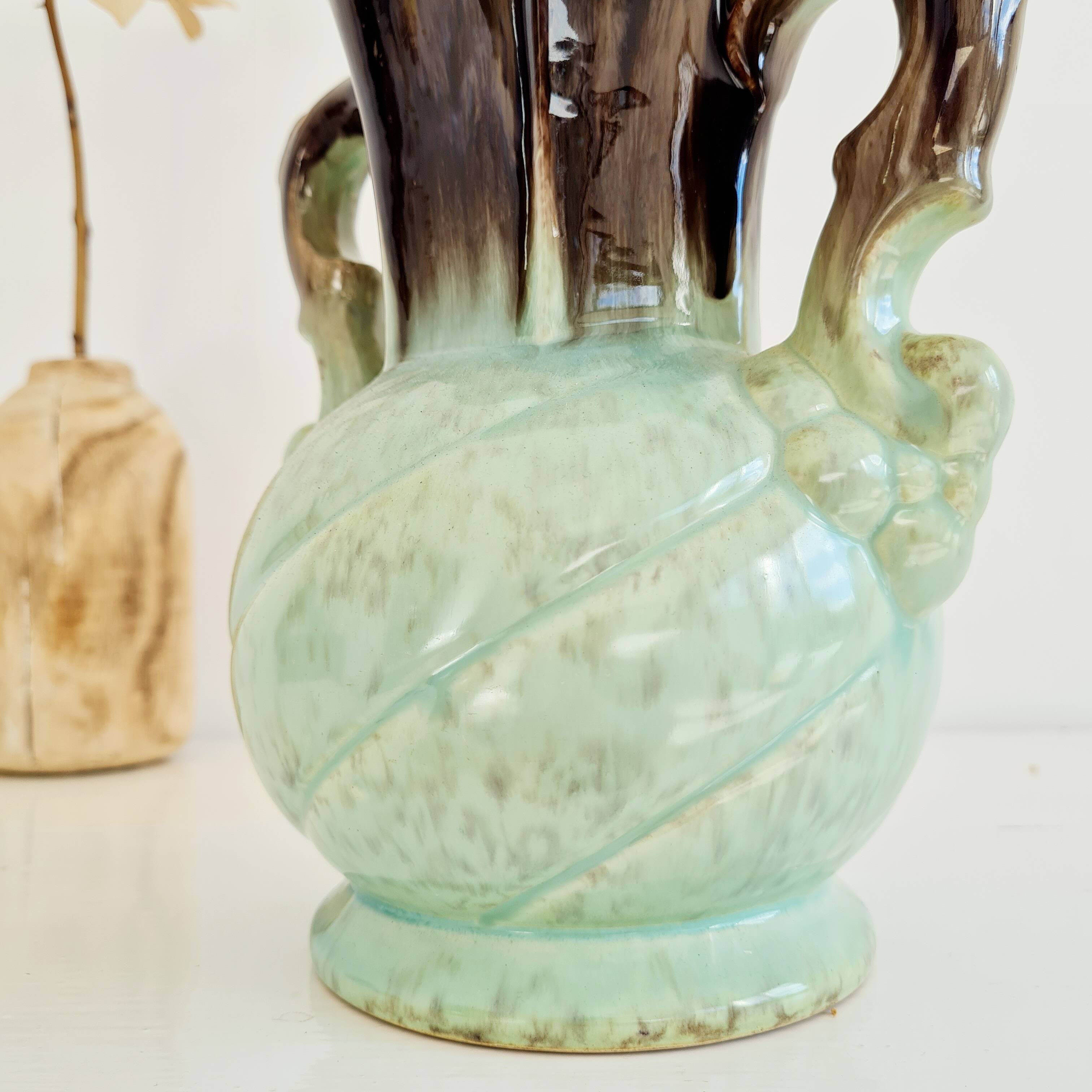 Antique blue vase - numbered