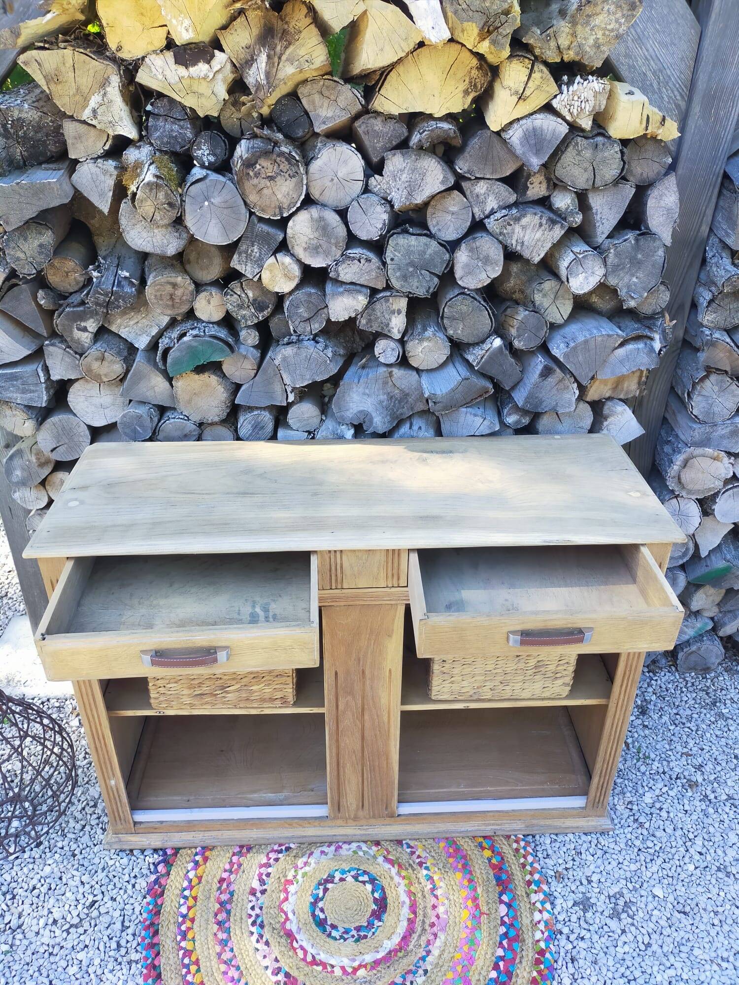 Solid wood storage furniture