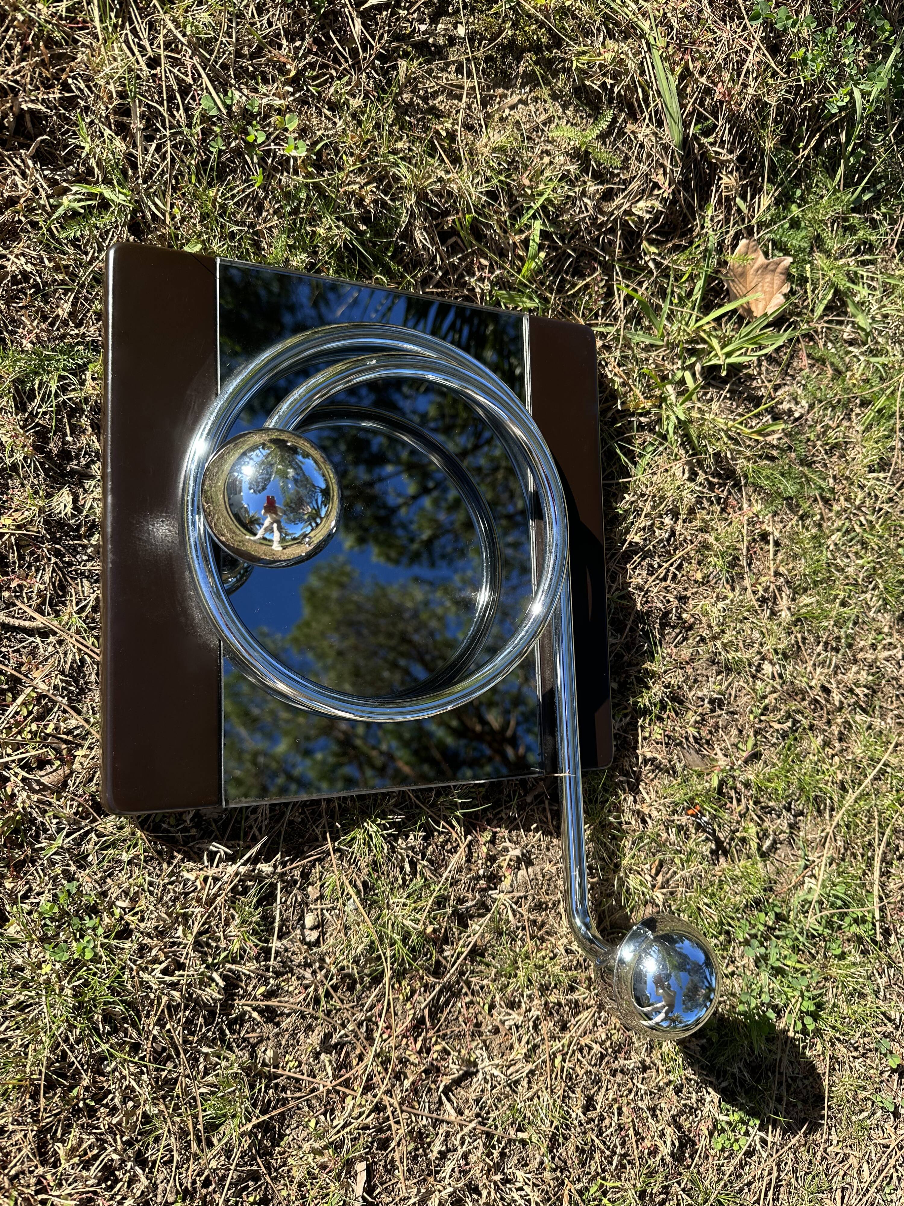 Large bakelite coat hook and mirror from the 70s