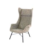 Vintage wingback lounge armchair by Miroslav Navrátil for TON, 1960s