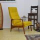 Fauteuil avec repose-pieds pliant, années 1960