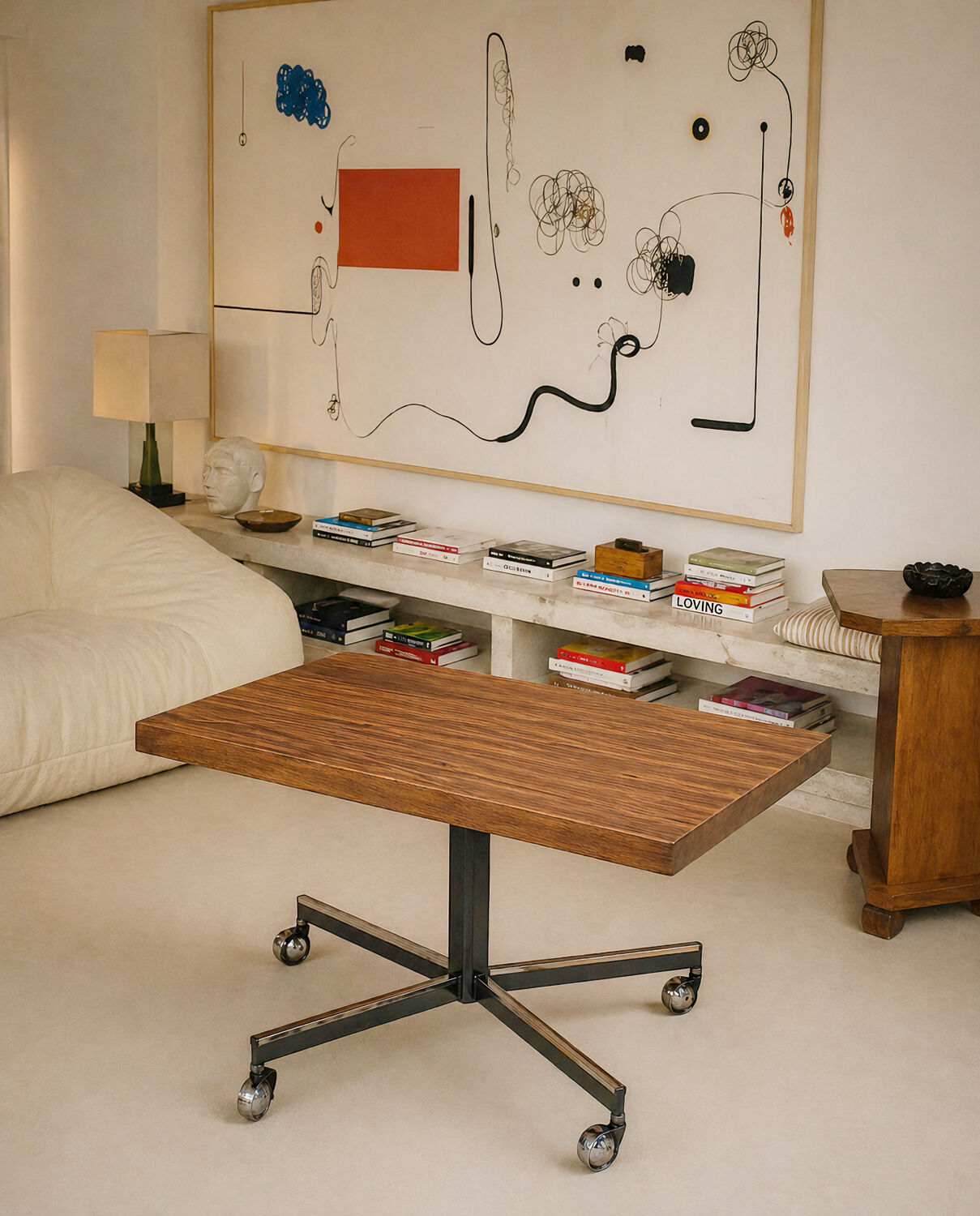 Coffee table scandinave palissandre circa 1970