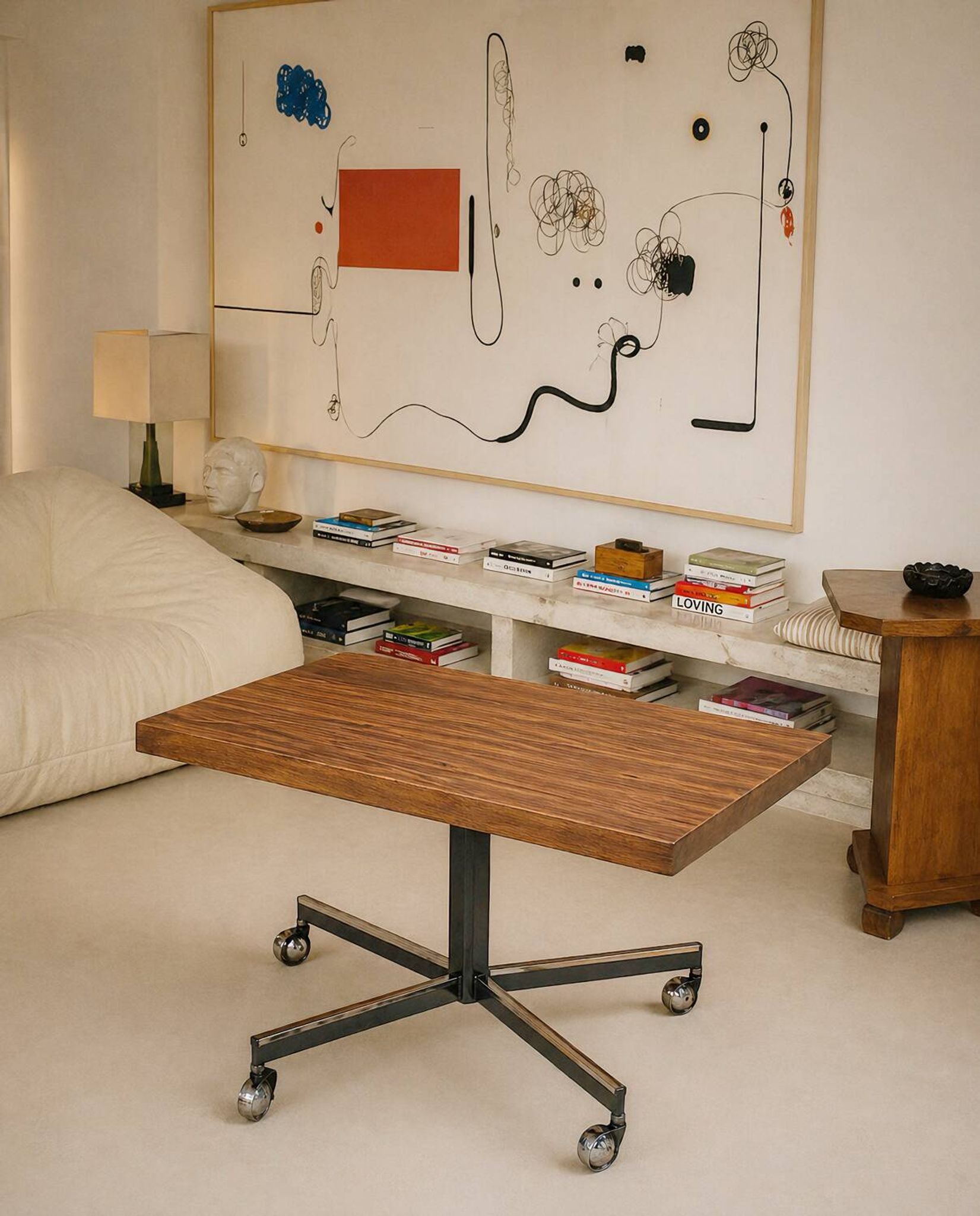 Coffee table scandinave palissandre circa 1970